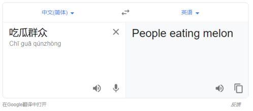 吃瓜群众翻译成英语